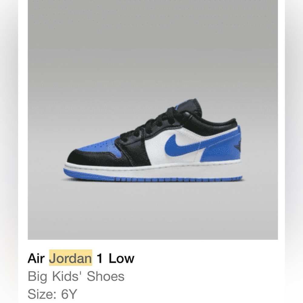 Air Jordan 1 Low, NEVER WORN.